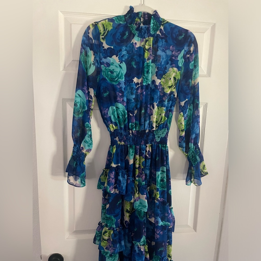 MISA Los Angeles Rania Dress In Blue Maxi - Picture 4 of 13